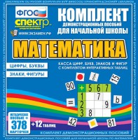 Динамические раздаточные пособия. Математика (карточки). Касса цифр, букв, знаков и фигур с набором интерактивных таблиц. - fgospostavki.ru - Киров