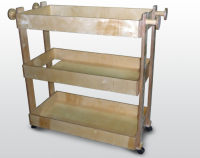 Тележка для спортинвентаря и игрушек (3 полки) 115х50х90см (фанера лак) - fgospostavki.ru - Киров