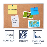 Доска пробковая 1200х900 - fgospostavki.ru - Киров
