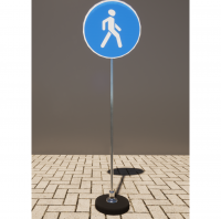 Знак дорожный "Пешеходная дорожка" 4.5.1 типоразмер 40 на стойке с основанием 3кг - fgospostavki.ru - Киров