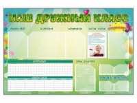 Стенд-уголок магнитно-маркерный "Наш дружный класс" - fgospostavki.ru - Киров