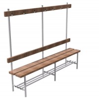 Скамья для раздевалок односторонняя с вешалкой (2,5 метра) - fgospostavki.ru - Киров