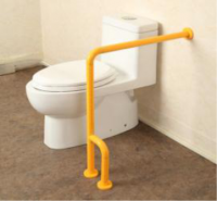 Поручень опорный с боковой опорой "Антибак" 700 х 600 х 120 миллиметров - fgospostavki.ru - Киров