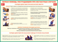 Таблица "Порядок действий при внезапной смерти" (100х140 сантиметров, винил) - fgospostavki.ru - Киров