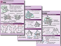 Комплект таблиц по геометрии "Стереометрия. Многогранники" (8 таблиц, А1, ламинированные) - fgospostavki.ru - Киров