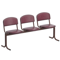 Блок стульев 3-х местный с не откидывающимися сидениями (кожзам) - fgospostavki.ru - Киров