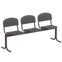 Блок стульев 3-х местный с не откидывающимися сидениями (ткань) - fgospostavki.ru - Киров