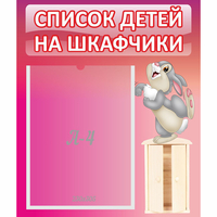 Стенд "Список на шкафчики" - fgospostavki.ru - Киров
