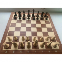 Шахматные фигуры Стаунтон Премиум № 5 со складной турнирной доской - fgospostavki.ru - Киров