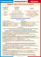 Таблица "Грамматика французского языка. Имя числительное (употребление, особенности произношения и правописания)" (100х140 сантиметров, винил) - fgospostavki.ru - Киров