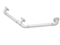 Поручень угловой трехопорный с антибактериальным покрытием (белая) - fgospostavki.ru - Киров