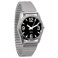 Часы мужские с черным циферблатом на растягивающемся ремешке - fgospostavki.ru - Киров