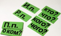 Набор магнитных карточек "Падежи" (фон зелёный) - fgospostavki.ru - Киров