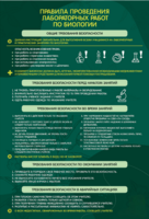 Стенд "Правила выполнения лабораторных работ по биологии" Вариант 1 - fgospostavki.ru - Киров