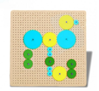 Тактильно-развивающая панель с разноцветными шестеренками - fgospostavki.ru - Киров