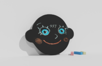 Фигурная грифельная меловая доска на тему эмоций - fgospostavki.ru - Киров