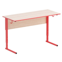 Стол ученический регулируемый (двухместный) на прямоугольной трубе - fgospostavki.ru - Киров