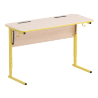Стол ученический двухместный с наклоном столешницы (0-24°) на прямоугольной трубе - fgospostavki.ru - Киров