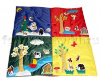 Дидактический коврик "Времена года" с дополнительными аппликациями животных - fgospostavki.ru - Киров