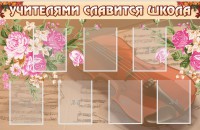 Стенд "Учителями славится школа" - fgospostavki.ru - Киров