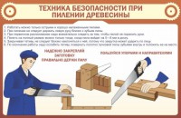 Стенд "Техника безопасности при пилении древесины" - fgospostavki.ru - Киров