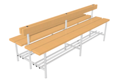 Скамья для раздевалок двухсторонняя с спинкой (2 метра) - fgospostavki.ru - Киров