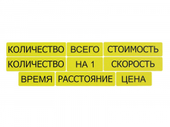 Набор магнитных карточек "Опорные слова к задачам" (желтый) - fgospostavki.ru - Киров