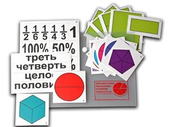 Набор для изучения простых дробей. Составление целого из частей (раздаточный) - fgospostavki.ru - Киров