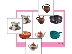 Логопедическое лото "Посуда" (4 планшета, 24 карточки, цветное, ламинированное) - fgospostavki.ru - Киров