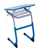 Парта одноместная регулируемая по высоте (наклонная столешница) с антивандальной кромкой - fgospostavki.ru - Киров