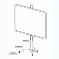 Мобильная стойка SMART-BASE DSM для интерактивных досок - fgospostavki.ru - Киров