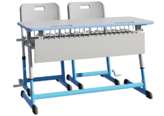 Парта NOMAD V двухместная регулируемая по высоте с антивандальной кромкой - fgospostavki.ru - Киров