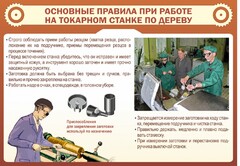 Стенд "Основные правила при работе на токарном станке по дереву" - fgospostavki.ru - Киров