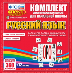 Динамические раздаточные пособия. Русский язык (комплект демонстрационных материалов). Касса букв, слогов, звуковых схем с набором интерактивных таблиц. - fgospostavki.ru - Киров
