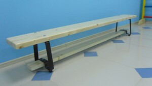 Скамейка гимнастическая (металлические ножки, лак) (2,5 м)  - fgospostavki.ru - Киров