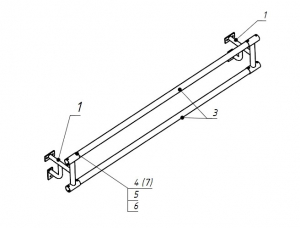 Станок хореографический пристенный (1,5 метра, двухрядный) - fgospostavki.ru - Киров