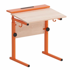 Стол ученический с наклоном столешницы (0-15°) на прямоугольной трубе - fgospostavki.ru - Киров