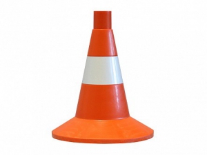 Сигнальный дорожный конус (мягкий, с одной световозвращающей полосой) - fgospostavki.ru - Киров