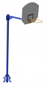 Стойка баскетбольная уличная с регулировкой положения щита - fgospostavki.ru - Киров