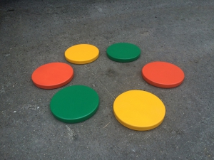 Диски цветные амортизационные деревянные (комплект 6 штук) - fgospostavki.ru - Киров