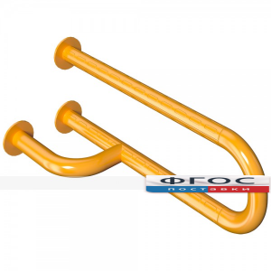 Поручень настенный не откидной с боковой опорой "Антибак" 600 х 135 х 120 миллиметров - fgospostavki.ru - Киров