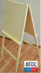 Мольберт двухсторонний деревянный Хлопушка - fgospostavki.ru - Киров