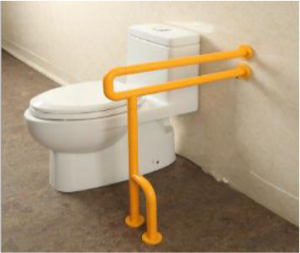 Поручень для унитаза с боковой опорой "Антибак" 700 х 600 х 120 миллиметров - fgospostavki.ru - Киров