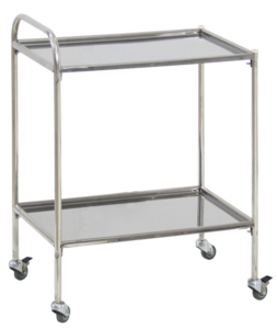 Столик процедурный передвижной с двумя полками из нержавеющей стали - fgospostavki.ru - Киров