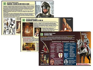 Комплект таблиц по истории "История средних веков" раздаточные (цветные, ламинированные, А4, 8 штук) - fgospostavki.ru - Киров