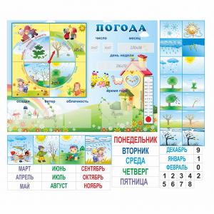 Стенд "Погода" с карманами для вставок - fgospostavki.ru - Киров