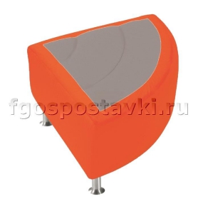 Пуф - сектор на хромированных ножках - fgospostavki.ru - Киров