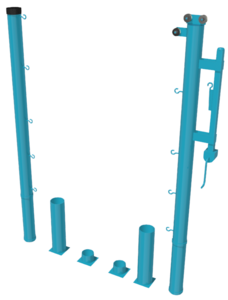 Стойки для большого тенниса с механизмом натяжения со стаканами - fgospostavki.ru - Киров
