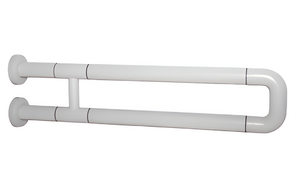 Поручень неоткидной двухопорный с антибактериальным покрытием (белый) - fgospostavki.ru - Киров