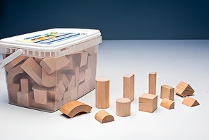 Игровой набор Фребеля "Конструктор" (111 элементов, бук, серия "Красота вокруг нас") - fgospostavki.ru - Киров